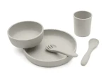 KikkaBoo Jídelní sada 5-dílná Platinum Silicone Sand / od 6 měsíců (31302050002KB)
