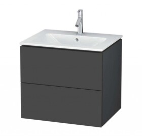 DURAVIT - L-Cube Umyvadlová skříňka 55x62x48 cm, 2 zásuvky, grafit mat LC624004949