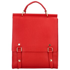Módní dámský kožený batoh/kabelka Citin,červená
