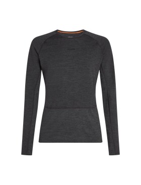 Pánské merino tričko s dlouhým rukávem ICEBREAKER Mens 260 ZoneKnit LS Crewe, Jet Heather velikost: M