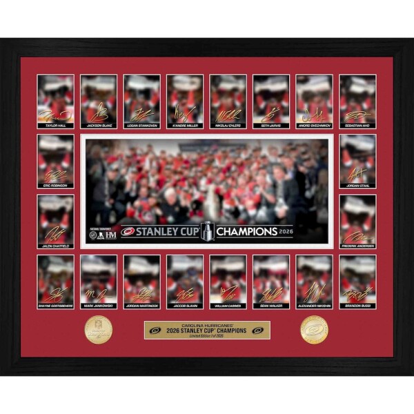 Highland Mint Obraz Carolina Hurricanes NHL 2026 Stanley Cup Champions Limited Edition Memorable Moments Bronze Coin Photo Mint