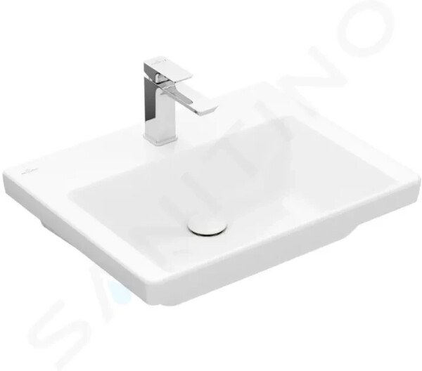 VILLEROY & BOCH - Subway 3.0 Umyvadlo nábytkové 600x470 mm, bez přepadu, otvor pro baterii, CeramicPlus, alpská bílá 4A706LR1