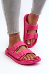 Lehké pěnové dámské žabky s přezkami Big Star NN274A754 Fuksie 39