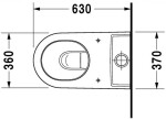 DURAVIT - Starck 2 Stojící WC kombi mísa, bílá 2145090000