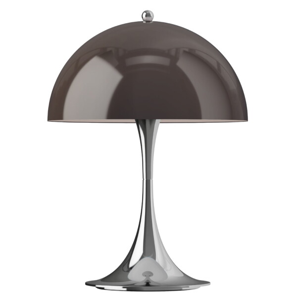 Louis Poulsen Přenosná lampa Panthella 250 V3 Opal Brown / Chrome, hnědá barva, kov