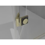 MEXEN/S - Mist-H L sprchové dveře křídlové pravé 70, transparent, zlatá kartáčovaná 8A5L-070-000-55-00-P