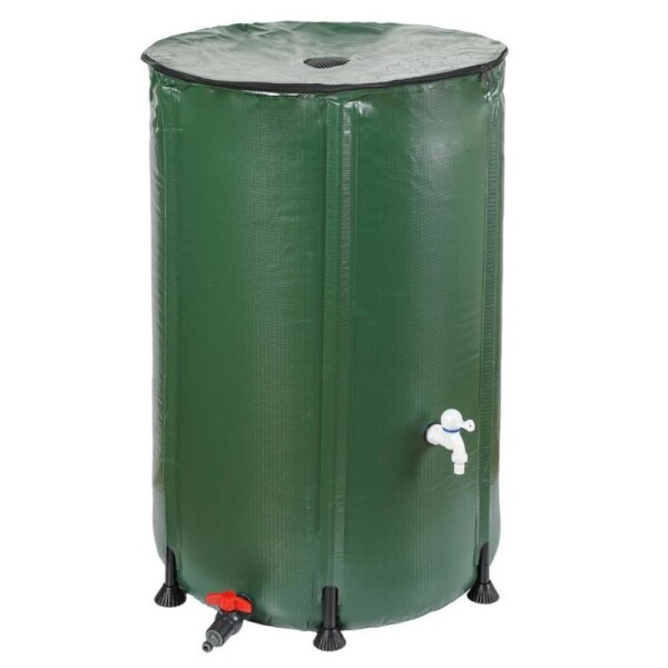 STREND PRO 2171615 Skládací barel na dešťovou vodu s ventily, PVC, 500l CRB50