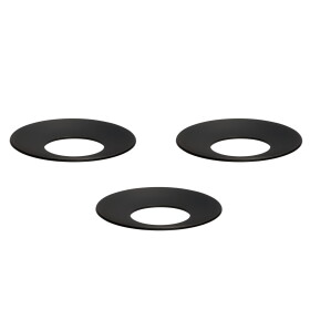 Stoff Nagel Ochranný kroužek na svíčku STOFF Nagel Black – set 3 ks, černá barva, kov