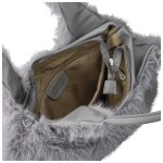 Módní dámská plyšová kabelka do ruky Viorica, šedá