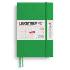 Monthly Planner & Notebook 2026 Paperback (B6+) 16 Months Spring Leaf