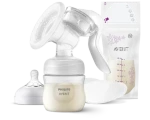Philips Avent SCF430/20 bílá / Manuální odsávačka mateřského mléka / rukojeť / lahev 125 ml (SCF430/20)