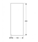 GEBERIT - ONE Sprchová stěna Walk-In 139x200 cm, čiré sklo 560.004.00.1