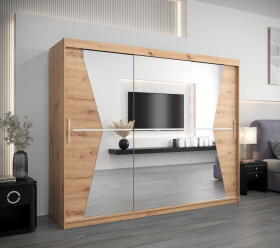 Šatní skříň Abi Ma Barva korpusu: Dub artisan, Rozměry: 250 cm, Dveře: Dub artisan