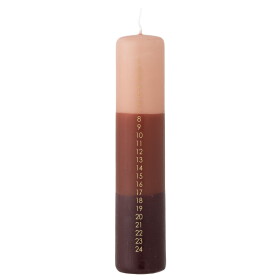 Bloomingville Adventní svíčka Dip Dye Red, červená barva, vosk