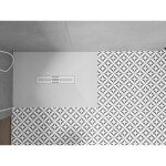 MEXEN/S - Toro obdélníková sprchová vanička SMC 140 x 70, bílá, mřížka bílá 43107014-W