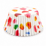 Cake star papírové košíčky na muffiny a cupcakes barevné 50x30 mm 100ks-vzor 8