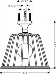 AXOR - LampShower Horní sprcha 1jet s napojením od stropu a designem Nendo, chrom 26032000