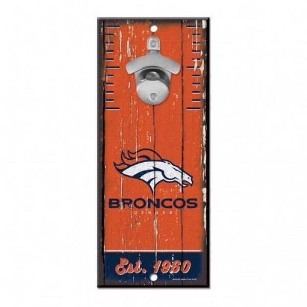 Cedule Denver Broncos NFL s otvírákem