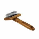 Bamboo Groom Malý kartáč s nerezovými hroty / Finišák (BAM-162349)