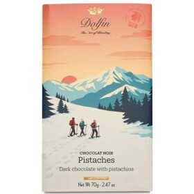 Dolfin Hořká čokoláda s pistáciemi 70g retro edice