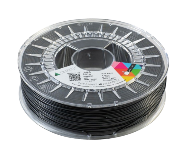 ABS filament černý 1,75 mm Smartfil 1 kg Cívka: 1 kg