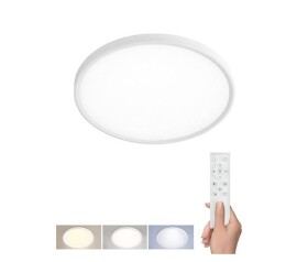Solight LED osvětlení s dálkovým ovladačem Estela White, 50W, 5400lm, 60cm, URG<19, závěsné i přisazené
