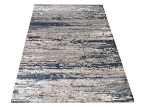 DumDekorace Designový modrý koberec s melírováním v béžové barvě 200X290 cm