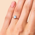 Royal Fashion prsten 14k zlato Vermeil GU-DR8705R-ROSEGOLD-MOONSTONE Velikost: 7 (EU: 54-56)