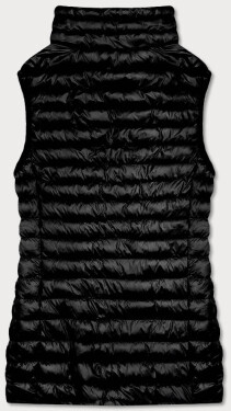 Krátká černá dámská prošívaná vesta (5M702-392) černá XL (42)