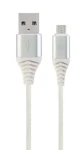 Gembird CC-USB2B-AMMBM-2M-BW2 Micro USB kabel 2 m bílá / USB-A (M) - Micro USB (M) (CC-USB2B-AMMBM-2M-BW2)