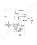 GROHE - Eurodisc Cosmopolitan Stojánkový ventil, chrom 23051002