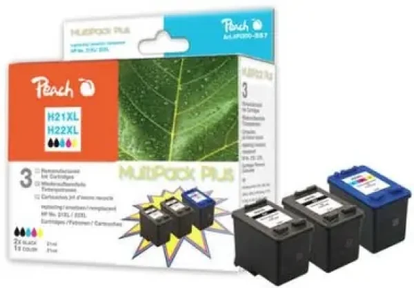 Peach Remanufactured No 21XL/22XL MultiPack Plus alternativní cartridge / Deskjet 3940, 5550 / OEM chip / MultiPack (0F319205)