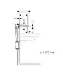 GEBERIT - Brenta Termostatická elektronická umyvadlová baterie pod omítku, bateriové napájení, easy to clean, chrom 116.298.21.1