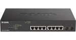 D-Link DGS-1100-10MPV2 / Switch / 8× PoE+ gigabit RJ45 / 2× SFP / 130W PoE budget / Smart managed (DGS-1100-10MPV2/E)