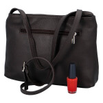 Dámská kožená kabelka Mirna, tmavě hnědá