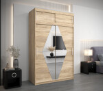 Šatní skříň Abi Bo s nástavcem Barva korpusu: Dub artisan, Rozměry: 250 cm, Dveře: Dub artisan