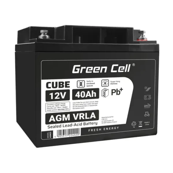 Green Cell AGM baterie 12V 40Ah (AGM22)