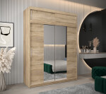 Šatní skříň Abi T1 s nástavcem Barva korpusu: Bílá, Rozměry: 250 cm, Dveře: Dub artisan