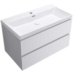 CERANO - Koupelnová skříňka Carole - keramické umyvadlo Viano - bílá matná - 100,9x62,6x46,5 CER-090411