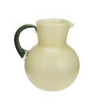 MADAM STOLTZ Skleněný džbán Light Yellow/Green, žlutá barva, sklo