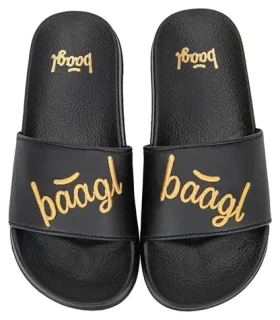 BAAGL Pantofle Logo Gold vel. 32 / Dětské pantofle / EVA podrážka / protiskluzová