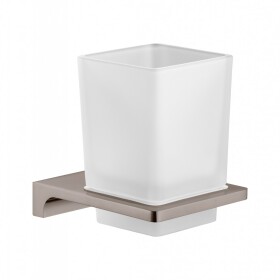 RAV Slezák - NIL - Koupelnový doplněk Držák kartáčků skleněný, Metal Grey lesklá NLA0201MGL NLA0201MGL