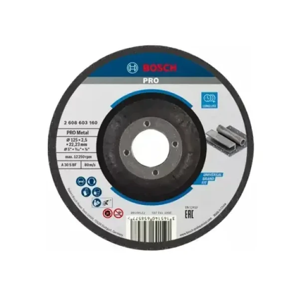 BOSCH 2608603160 / Řezací kotouč na kov / Průměr 125 x 22.23 mm / Šířka řezu 2.5 mm (2608603160)