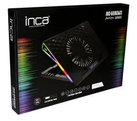 INCA INC-608GMS černá / Chladicí podstavec pro notebook / 1x ventilátor 185mm / RGB podsvícení / 800RPM / 2x USB (INC-608GMS)