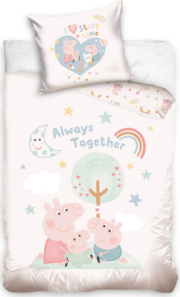 Povlečení do postýlky Prasátko Pepina Navždy Spolu