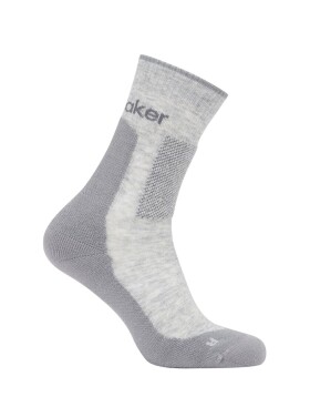 Pánské merino turistické ponožky ICEBREAKER Mens Hike+ Medium Crew, Blizzard Heather/Alloy velikost: 39-41,5 (S)
