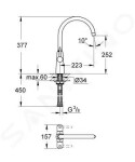 GROHE - Ambi Páková dřezová baterie, chrom 30189000