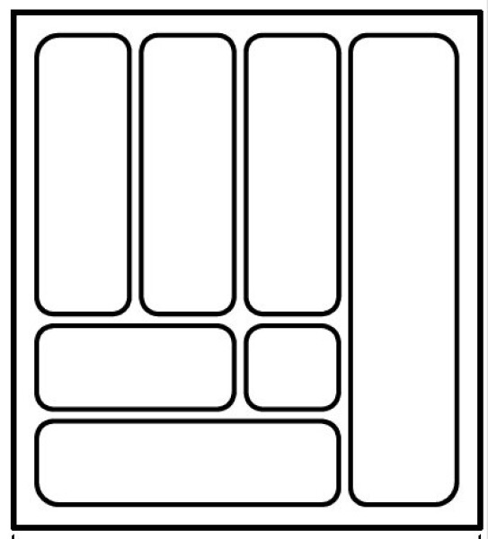 Poli příborník do zásuvky 500 Comfort barva: bílá