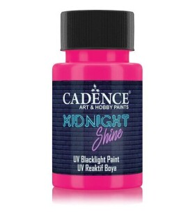 Svítící UV barva na textil Cadence Midnight Shine, 50 ml - magenta, magenta