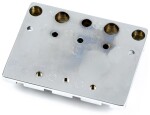 Fender HiMass 4-String Bass Bridge Assembly With Brass Saddles, Chrome